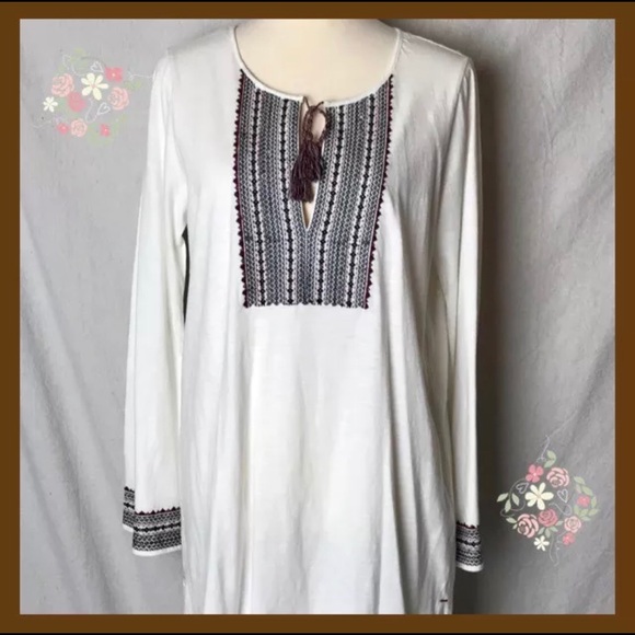 Soft Joie Rene Sz S Beige Boho Mini Tunic Dress - Picture 2 of 8